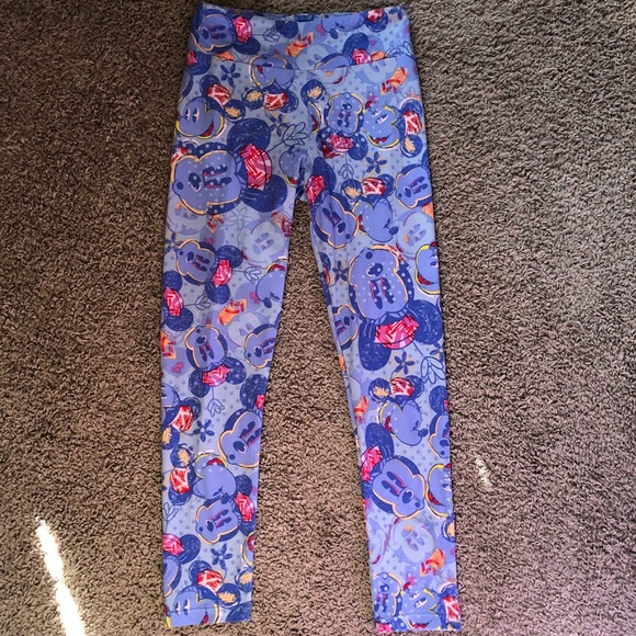 LuLaRoe Mickey Mouse Leggings - Picture 1 of 4